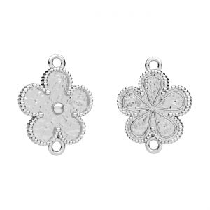 Fleur pendentif, socle en r&eacute;sine*argent 925*CON-2 ODL-01377 15x19,3 mm