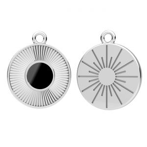 Soleil pendentif, résine noire*argent 925*CON-1 ODL-01313 16,8x20 mm ver.2