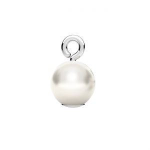 Pendentif - blanche Perle GAVBARI 6 mm*argent AG 925*EL 51 6x10,5 mm