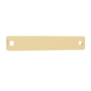 Connecteur pendentif doré - rectangle à deux trous*or AU 585*LKZ14K-50272 - 0,30 4,5x25 mm