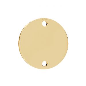 Connecteur pendentif or - plaque ronde*or AU 585*LKZ14K-50275 - 0,30 14x14 mm