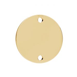 Connecteur pendentif or - plaque ronde*or AU 585*LKZ14K-50278 - 0,30 15x15 mm
