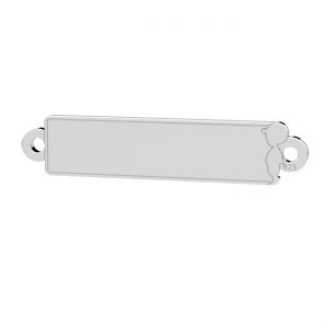 Connecteur pendentif, garcon, plaque rectangulaire à graver*argent AG 925*LKM-3387 - 0,50 5x23,6 mm