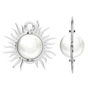 Pendentif soleil - perle blanche*argent AG 925*ODL-01468 17,6x18 mm ver.2