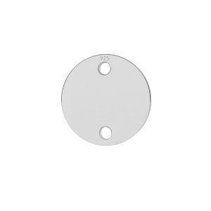 Connecteur pendentif - plaque à graver ronde*argent AG 925*LKM-3395 - 0,40 10x10 mm