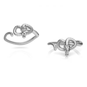 Bague serpent, taille universelle*argent AG 925*U-RING OWS-00456 6,5x19,5 mm