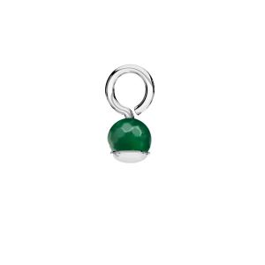 Pendentif boule spinelle noir 3mm*argent AG 925*EL 54 3,5x7,5 mm