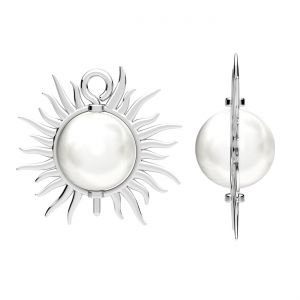 Pendentif soleil - perle blanche*argent AG 925*ODL-01468 17,6x18 mm ver.2