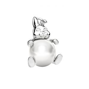 pendentif poulpe serti de perles*argent AG 925*CON-1 OWS-00998 10,3x14 mm ver.2