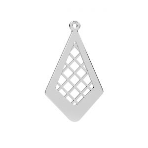 Pendentif ajouré - losange avec motif en damier*argent AG 925*LKM-3439 - 0,50 15,6x26,2 mm