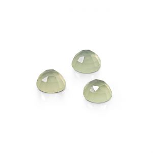 Rosette Ronde Facettée - Agate Vert Menthe 4 MM