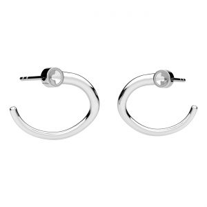 Clou d'oreille - enroulé, sertissage pour pierres 2,5mm*argent AG 925*KLS OWS-01034 15x16 mm L+P