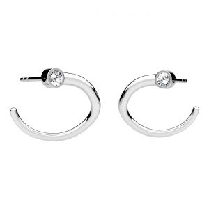 Clou d'oreille - enroulé avec pierre*argent AG 925*KLS OWS-01034 15x16 mm L+P ver.2
