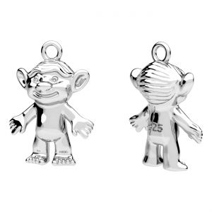 Pendentif - dragon*argent AG 925*CON-1 OWS-01138 12x16,3 mm