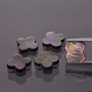 Trèfle en nacre noire 12x12 MM