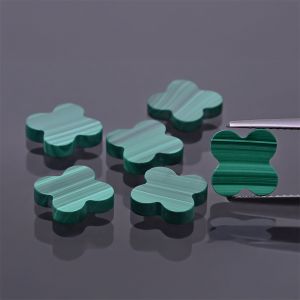 Trèfle en malachite 10x10 MM