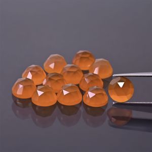 Rosace - agate cornaline 6 MM