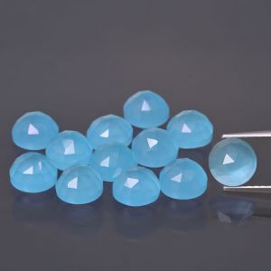 Rosace - agate bleue 6 MM