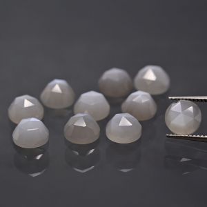 Rosace - pierre de lune grise 6 MM