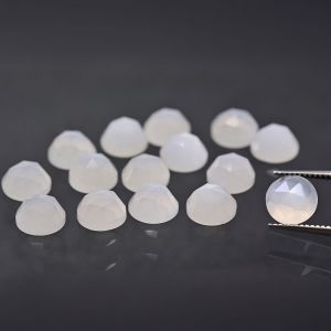 Rosace - pierre de lune blanche 6 MM