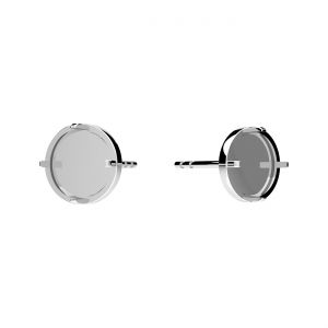 Clou d'oreille - trèfle, base pour coller des cristaux*argent AG 925*KLS OWS-01029 7,3x7,3 mm