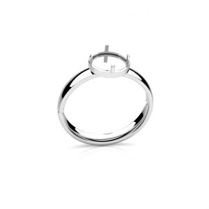 Bague universelle avec grande monture pour résine*argent AG 925*U-RING OWS-01032 7,3x7,3mm
