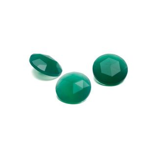 Pierre ronde, taille conique - Jade vert foncé 12 MM