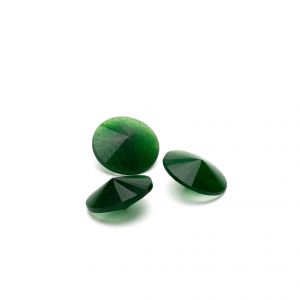 Pierre ronde, rivoli - Jade vert foncé 12 MM