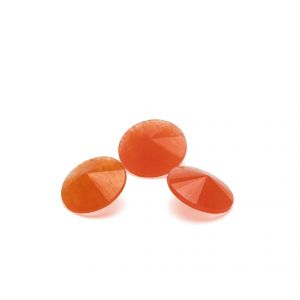 Pierre ronde, rivoli - Jade orange 12 MM