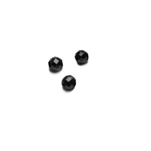 Perle facettée - Spinelle noir 2 MM, avec trou traversant