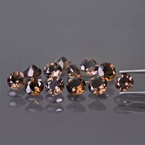 Pierre ronde, taille conique - Quartz fumé 2 MM
