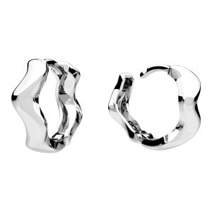 Crochet anglais - boucle d'oreille ronde avec rayons*argent AG 925*BZO OWS-01123 12,8x14 mm