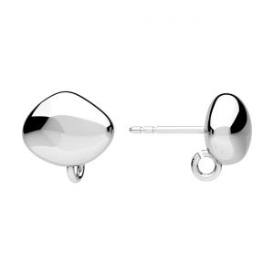 Clou d'oreille - forme irrégulière*argent AG 925*KLS OWS-01184 10,2x10,7 mm