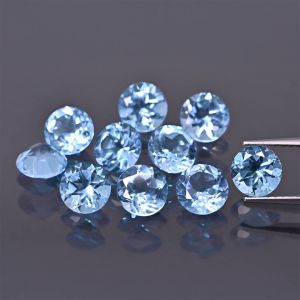 Pierre ronde, taille conique - Topaze Sky 4 MM