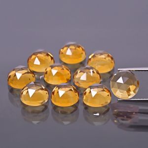 Pierre ronde, taille rose - Citrine A 6 MM