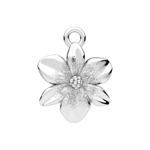 Pendentif - fleur, lilas*argent AG 925*CON-1 ODL-01624 12x15 mm