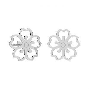 Fleur boucles d'oreilles, argent 925, KLS LKM-3454 - 05 10x10 mm