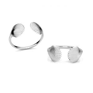 Bague universelle - coquillages*argent AG 925*U-RING OWS-00739 9,2x19,7mm
