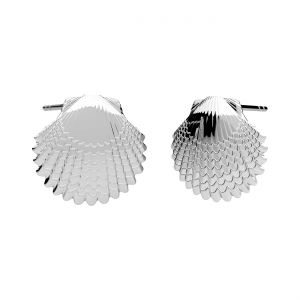 Clou d'oreille - coquillages*argent AG 925*KLS ODL-01619 14,7x15,5 mm
