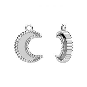 Pendentif - lune, monture résine*argent AG 925*CON-1 ODL-01614 12,4x17 mm