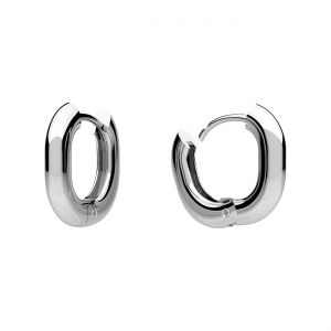 Crochet d'oreille anglais - boucle d'oreille menottes ovale*argent AG 925*BZO OWS-00505 15x16,5 mm