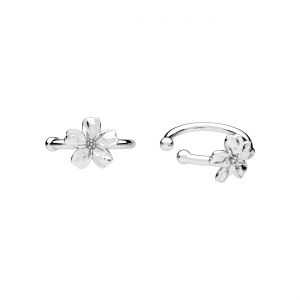Manchette d'oreille - avec boules*argent AG 925*KLN ODL-01622 6,8x12,5 mm