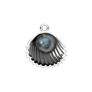 Pendentif dragon - perle blanche 8mm*argent AG 925*CON-1 ODL-01620 15,7x17 mm ver.3