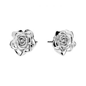 Boucle d'oreille puce - petite fleur*argent AG 925*KLS ODL-01623 10,2x11,3 mm