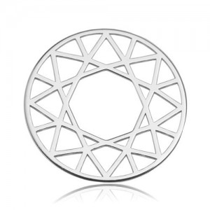 Openwork connector pendant - circle, dreamcatcher*sterling silver AG 925*BL 284 - 0,4 mm