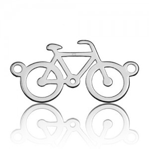 Connector pendant - bicycle*sterling silver AG 925*BL 366 - 0,4 mm