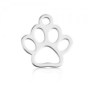Pendant - dog paw*sterling silver AG 925*BL 695 - 0,8 mm