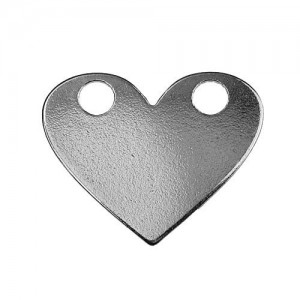 Connector pendant - heart*sterling silver AG 925*BL 78 - 0,4 mm