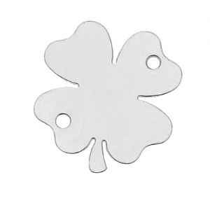 Connecteur pendentif - tr&egrave;fle &agrave; graver*argent AG 925*CLOVER 2 - 0,4 mm