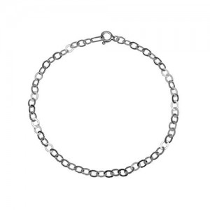 Bracelet - Ankier type with spring ring clasp*sterling silver AG 925*GRL050 - 18 CM